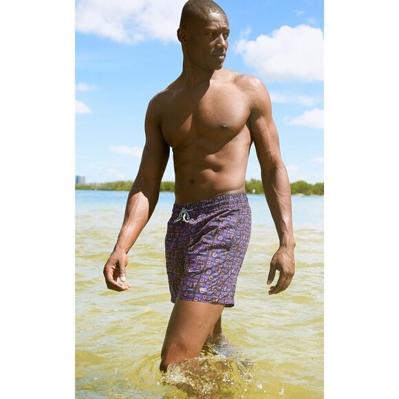 Le Club Original Happy Hour Swim Trunks Black Mens - Picture 1 of 5